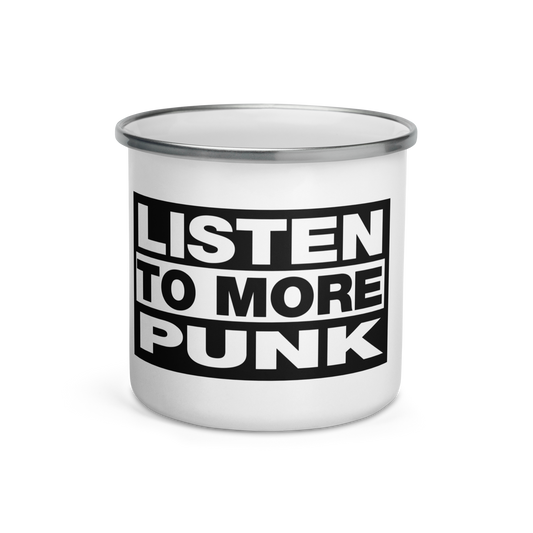 Listen to More Punk Enamel Mug