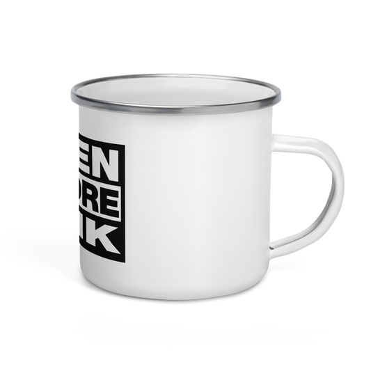 Listen to More Punk Enamel Mug