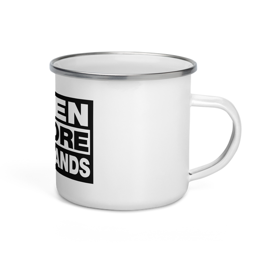 Listen to More Local Bands Enamel Mug