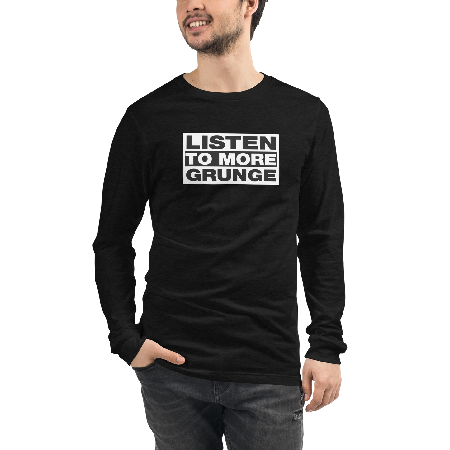 トップス webber grunge long sleeve T-shirt Listen to More Grunge Long Sleeve – Forty-Five & Dime